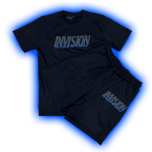 Blue Horizon Short Set - Black