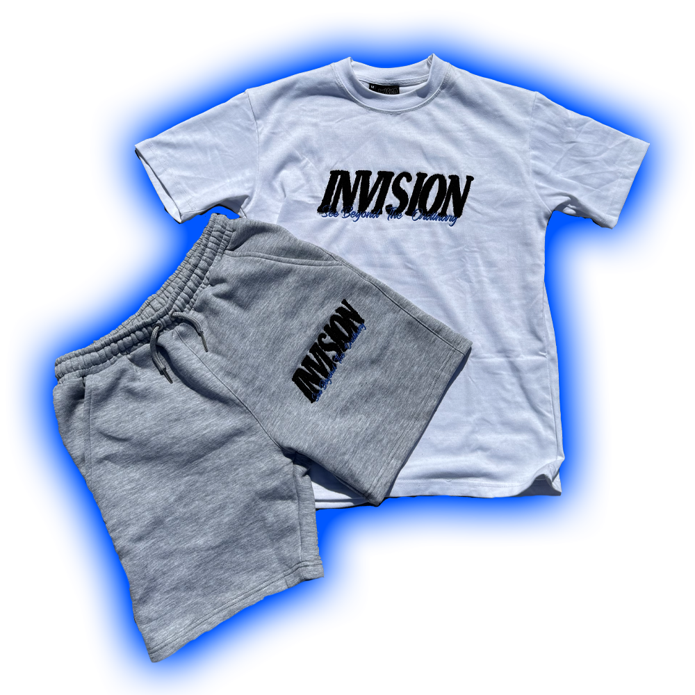 Blue Horizon Short Set - White